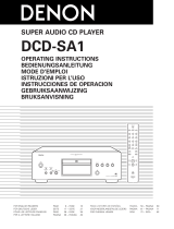 Denon DCD-SA1 Benutzerhandbuch