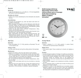 TFA Analogue wall clock with wooden frame Benutzerhandbuch