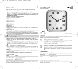 TFA Analogue Wall Clock with Metal Frame Benutzerhandbuch