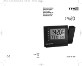 TFA Dostmann Radio-Controlled Projection Alarm Clock with Temperature Benutzerhandbuch