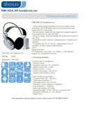 Vivanco FMH 6050 RF HEADPHONE SET Benutzerhandbuch
