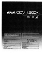 Yamaha CDV-1100RS Bedienungsanleitung
