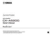 Yamaha AV Pre-Amplifier CX-A5200 Benutzerhandbuch
