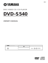 Yamaha DVD-S540 Bedienungsanleitung