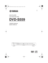 Yamaha DVD-S559 Bedienungsanleitung