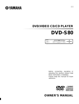 Yamaha DVD-S80 Benutzerhandbuch