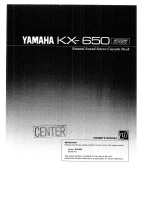 Yamaha KX-650 Bedienungsanleitung