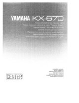 Yamaha KX-670 Bedienungsanleitung