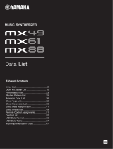 Yamaha MX49 Datenblatt