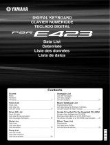 Yamaha PSR-E423 Datenblatt