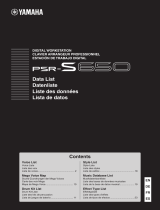 Yamaha PSR-S650 Datenblatt