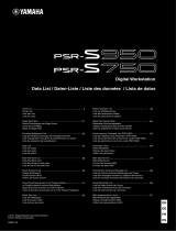 Yamaha PSR-S950 Datenblatt