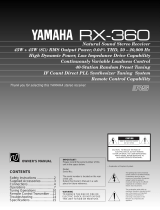 Yamaha RX-360 Bedienungsanleitung
