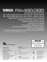 Yamaha RX-485 Benutzerhandbuch