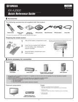 Yamaha RX-A2000 Referenzhandbuch