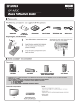 Yamaha RX-A800 Referenzhandbuch