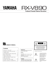 Yamaha RX-V890 Benutzerhandbuch