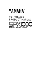 Yamaha SPX1000 Bedienungsanleitung