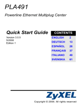 ZyXEL Communications Powerline Ethernet Multiplug Center PLA491 Benutzerhandbuch