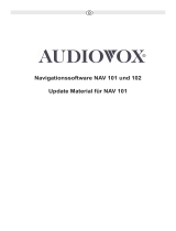Audiovox NAV101 - NAV 101 - Navigation System Bedienungsanleitung