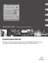 Behringer EUROPOWER PMP500 Benutzerhandbuch
