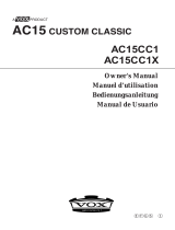 Vox AC15 Custom Classic Serie Benutzerhandbuch