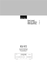 Rotel RSX-972 Benutzerhandbuch
