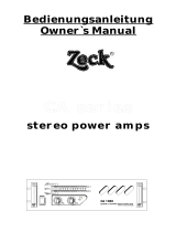 Zeck-audio CA Endstufen De190 Bedienungsanleitung