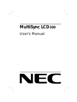 NEC MultiSync® LCD 200 Benutzerhandbuch