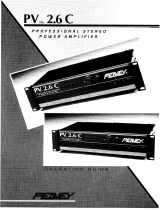 Peavey PV 2.6 C Professional Stereo Power Amp Benutzerhandbuch