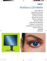 NEC LCD1990SX - MultiSync - 19" LCD Monitor Benutzerhandbuch