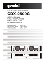 Gemini CDX-2500G Benutzerhandbuch