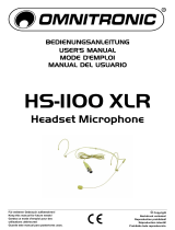 Omnitronic HS-1100 XLR Headset microphone Benutzerhandbuch