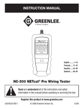 Greenlee NC-500 NETcat Pro Wiring Tester Benutzerhandbuch