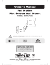 Tripp Lite DWM1742S Full Motion Flat Screen Wall Mount Bedienungsanleitung