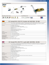EXSYS 1S Serial RS-232 PCI card w/ 16C950, 32-Bit Datenblatt
