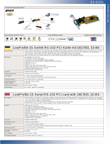 EXSYS LowProfile 1S Serial RS-232 PCI card w/ 16C950, 32-Bit Datenblatt
