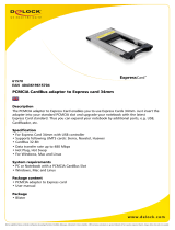 DeLOCK PCMCIA CardBus adapter to Express card 34mm Datenblatt