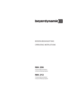 Beyerdynamic MA 206 Benutzerhandbuch