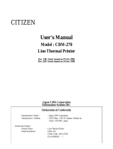 Citizen Systems CBM-270 Benutzerhandbuch
