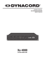 DYNACORD System Power Amp Xa 4000 Benutzerhandbuch