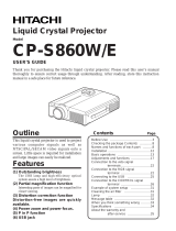 Hitachi CP-S860W Benutzerhandbuch