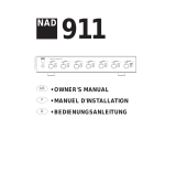 NAD Electronics NAD 911 Benutzerhandbuch