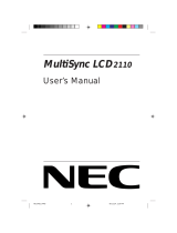 NEC LCD2110 Benutzerhandbuch