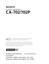 Sony CA-702 Benutzerhandbuch