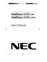 NEC MultiSync® LCD1510 Bedienungsanleitung
