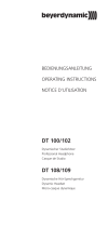 Beyerdynamic DT 100, 16 ohms, black  Benutzerhandbuch