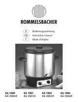Rommelsbacher KA 2000/E Benutzerhandbuch