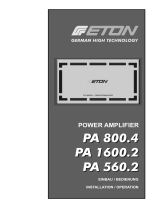 Eton PA 1600.2 Installation & Operation Manual