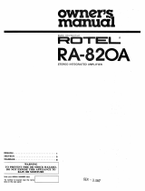 Rotel RA-820A Bedienungsanleitung